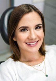 Woman getting a dental cleaning