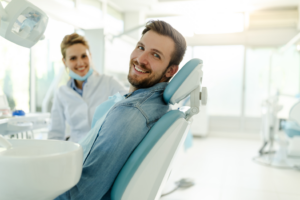 a patient visiting their dentist